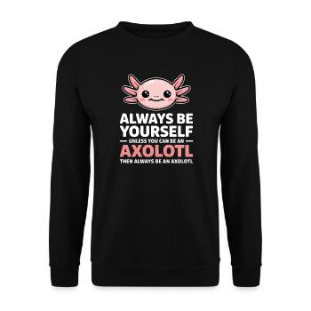 Axolotl Dire Axolotls Drôle Axolotl Cadeau - Sweat-shirt Unisexe - noir - Devant - Alina (178cm) & Michal (187cm)