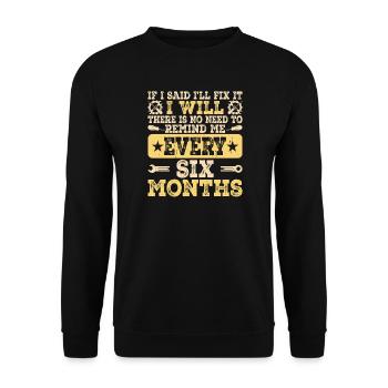 Mechanic Mechatronics Technician Handyman Gift - Unisex Sweatshirt - black - Front - Alina (178cm) & Michal (187cm)