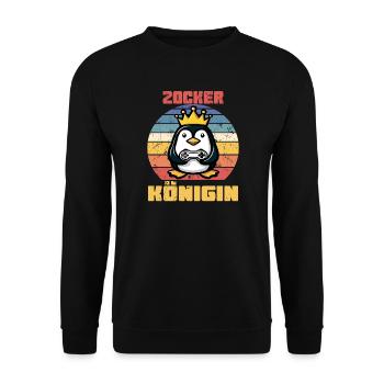 Gambler Queen - Unisex Sweatshirt - black - Front - Alina (178cm) & Michal (187cm)