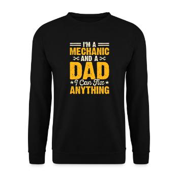 Mechanic Mechatronics Technician Handyman Gift - Unisex Sweatshirt - black - Front - Alina (178cm) & Michal (187cm)