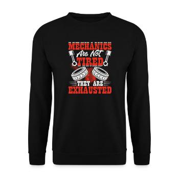 Mechanic Mechatronics Technician Handyman Gift - Unisex Sweatshirt - black - Front - Alina (178cm) & Michal (187cm)