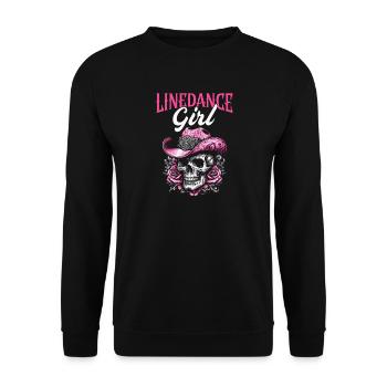 Line Dance Girl Cowboy Line Dancer Line Dance - Unisex Sweatshirt - black - Front - Alina (178cm) & Michal (187cm)