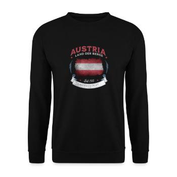 Autriche Pays des montagnes – Autriche Drapeau - Sweat-shirt Unisexe - noir - Devant - Alina (178cm) & Michal (187cm)