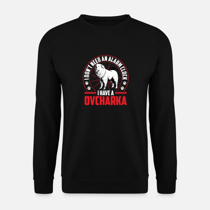 Kaukasischer Owtscharka ist Alarm - Unisex Pullover - Schwarz
