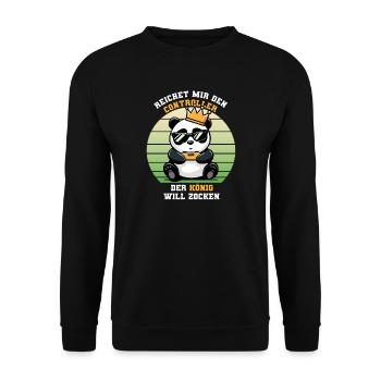 Gaming Hands me the controller gaming - Unisex Sweatshirt - black - Front - Alina (178cm) & Michal (187cm)