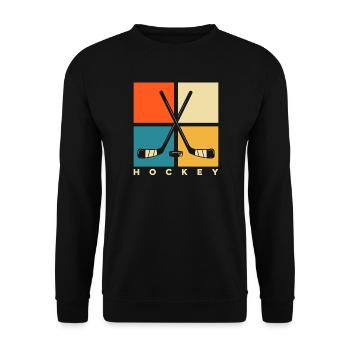 Eishockey Hockey Eishockeyspieler Geschenk  - Unisex Sweatshirt - black - Front - Alina (178cm) & Michal (187cm)