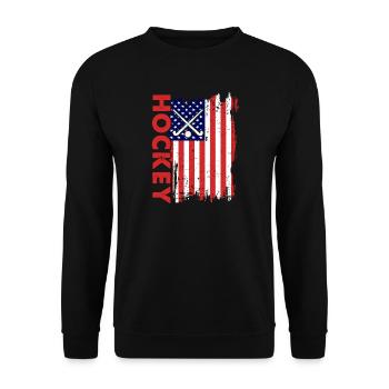 Eishockey Hockey Eishockeyspieler Geschenk  - Unisex Sweatshirt - black - Front - Alina (178cm) & Michal (187cm)