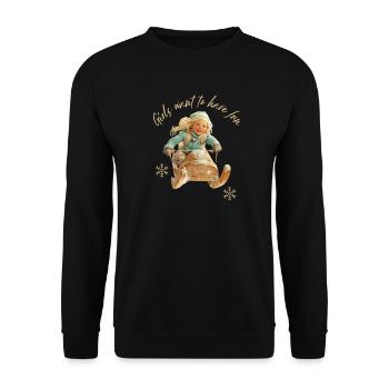 Les filles veulent s’amuser à faire de la luge - Sweat-shirt Unisexe - noir - Devant - Alina (178cm) & Michal (187cm)