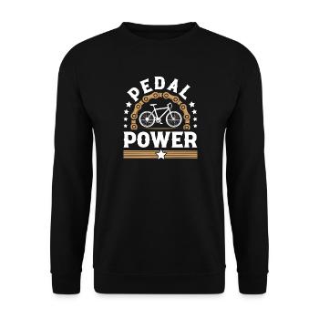 Bicycle Cyclist - Unisex Sweatshirt - black - Front - Alina (178cm) & Michal (187cm)