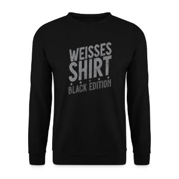 Chemise Blanche Édition Noire Drôle de Dicton - Sweat-shirt Unisexe - noir - Devant - Alina (178cm) & Michal (187cm)