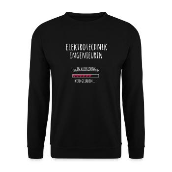 Electrical Engineer Study Gift - Unisex Sweatshirt - black - Front - Alina (178cm) & Michal (187cm)