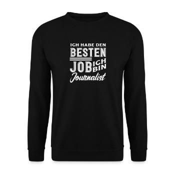 Bester Job Investigativer Reporter Journalisten - Unisex Pullover - Schwarz - Vorne - Alina (178cm) & Michal (187cm)