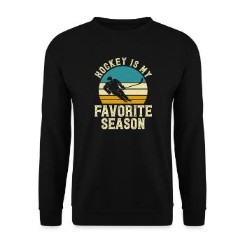 Hockey Eishockey Eishockeyspieler Geschenk - Unisex Sweatshirt - black - Front - Alina (178cm) & Michal (187cm)