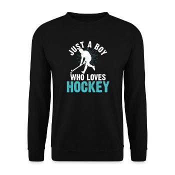 Hockey Eishockey Eishockeyspieler Geschenk - Unisex Sweatshirt - black - Front - Alina (178cm) & Michal (187cm)