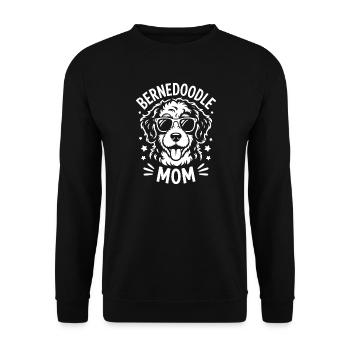 Bernedoodle Saying Mom Joke Bernedoodle Gift - Unisex Sweatshirt - black - Front - Alina (178cm) & Michal (187cm)