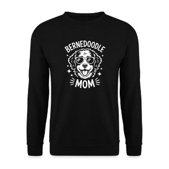 Bernedoodle Saying Mom Joke Bernedoodle Gift - Unisex Sweatshirt - black - Front - Alina (178cm) & Michal (187cm)