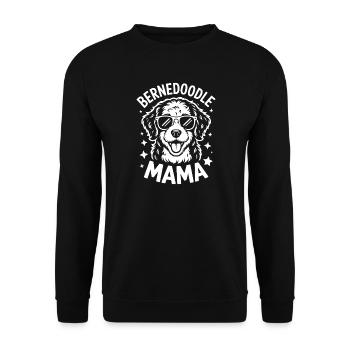 Bernedoodle Saying Mom Joke Bernedoodle Gift - Unisex Sweatshirt - black - Front - Alina (178cm) & Michal (187cm)