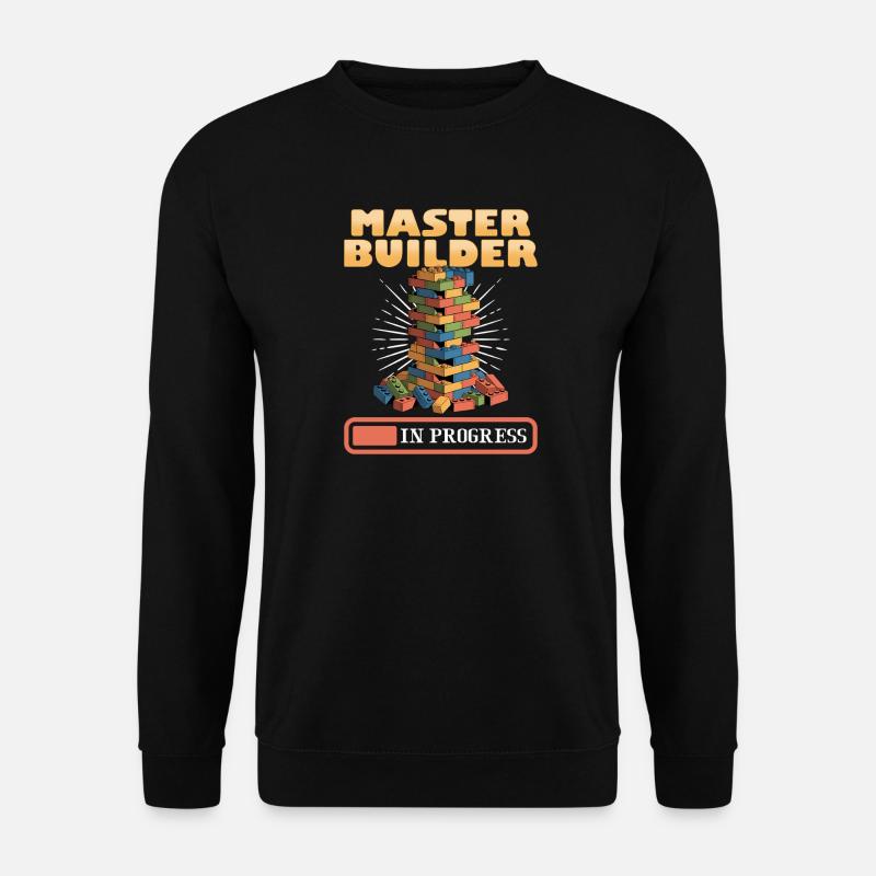 Building Blocks Kids Brick Builder - Unisex Pullover - Schwarz