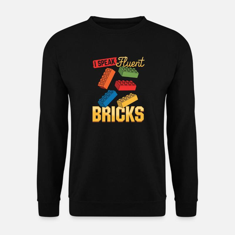 Building Blocks Kids Brick Builder - Unisex Pullover - Schwarz