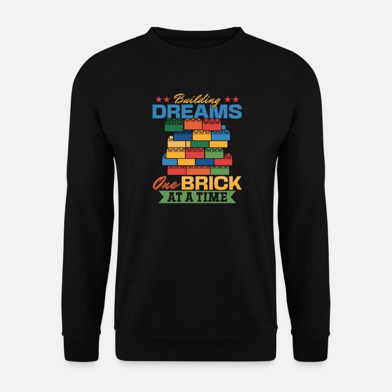 Blocs de construction Enfants Brick Builder - Sweat-shirt Unisexe - noir