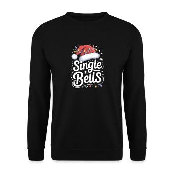 Cloches simples Noël laid - Sweat-shirt Unisexe - noir - Devant - Alina (178cm) & Michal (187cm)