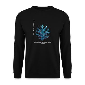 AI Abstract- Coral - Unisex Pullover - Schwarz - Vorne - Alina (178cm) & Michal (187cm)
