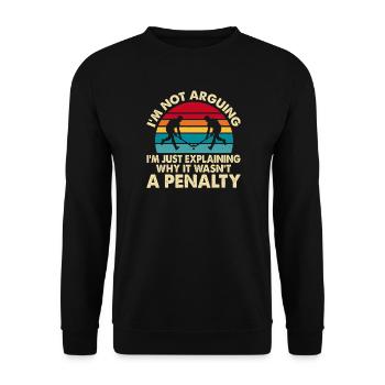Hockey Eishockey Eishockeyspieler Geschenk - Unisex Sweatshirt - black - Front - Alina (178cm) & Michal (187cm)