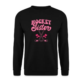 Hockey Eishockey Eishockeyspieler Geschenk - Unisex Sweatshirt - black - Front - Alina (178cm) & Michal (187cm)