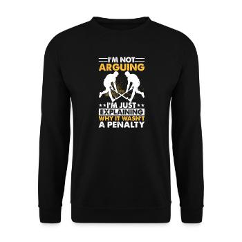 Hockey Eishockey Eishockeyspieler Geschenk - Unisex Sweatshirt - black - Front - Alina (178cm) & Michal (187cm)