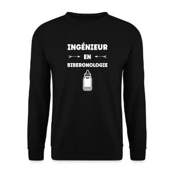 Engineer in bottle care - Unisex Sweatshirt - black - Front - Alina (178cm) & Michal (187cm)