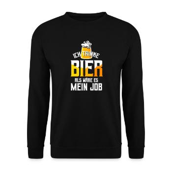 Amateurs de bière Dicton de bière Buveurs de bière Alcool - Sweat-shirt Unisexe - noir - Devant - Alina (178cm) & Michal (187cm)