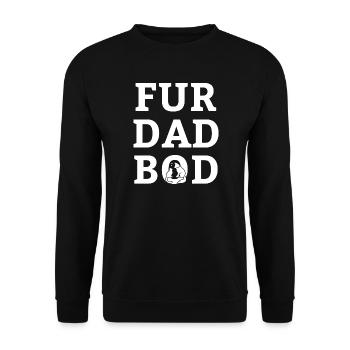 Fur Dad Bod - Unisex Pullover - Schwarz - Vorne - Alina (178cm) & Michal (187cm)