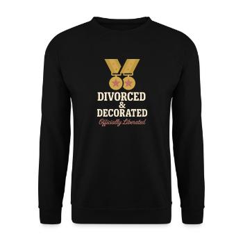Ex-wife-divorce-humor, Funny, Breakup, - Unisex Sweatshirt - black - Front - Alina (178cm) & Michal (187cm)