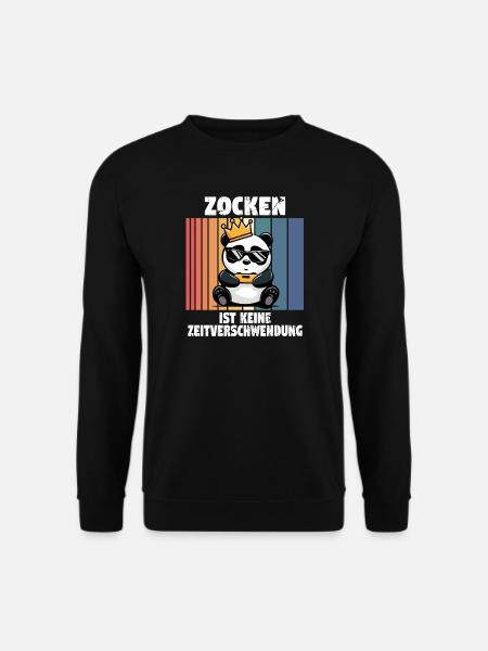 Zocken ist doch keine Zeitverschwendung - Unisex Pullover - Schwarz