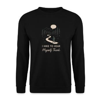 Solo Camping Introverti Campeur Calme - Sweat-shirt Unisexe - noir - Devant - Alina (178cm) & Michal (187cm)
