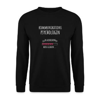 Kommunikationspsychologin Student Beruf Ausbildung - Unisex Pullover - Schwarz - Vorne - Alina (178cm) & Michal (187cm)