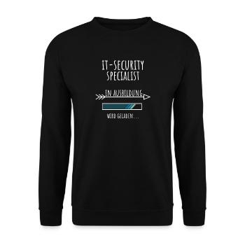 IT-Security Specialist Student Beruf Ausbildung - Unisex Pullover - Schwarz - Vorne - Alina (178cm) & Michal (187cm)