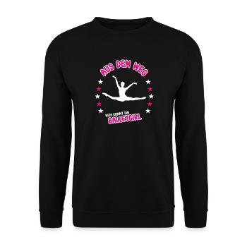 Ballet Ballet Ballet Danseuse Ballerine - Sweat-shirt Unisexe - noir - Devant - Alina (178cm) & Michal (187cm)