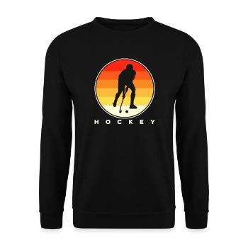 Hockey Eishockey Eishockeyspieler Geschenk - Unisex Sweatshirt - black - Front - Alina (178cm) & Michal (187cm)