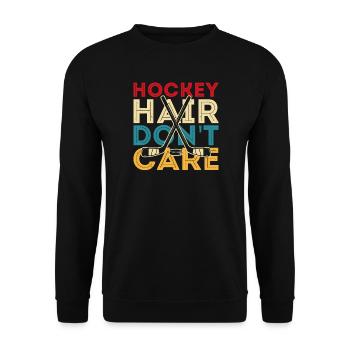 Hockey Eishockey Eishockeyspieler Geschenk - Unisex Sweatshirt - black - Front - Alina (178cm) & Michal (187cm)