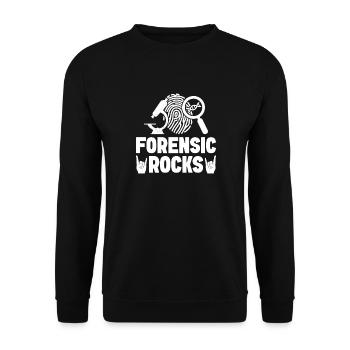 Forensic Analyst Forensic Rocks Squad Crime Lab - Unisex Sweatshirt - black - Front - Alina (178cm) & Michal (187cm)
