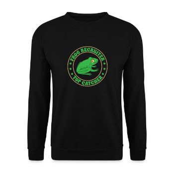 Frog Catcher Recruiter Top Frog - Unisex Pullover - Schwarz - Vorne - Alina (178cm) & Michal (187cm)