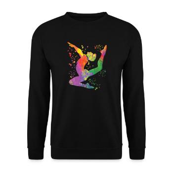 Gymnastics Floor Artistic Gymnastics - Unisex Sweatshirt - black - Front - Alina (178cm) & Michal (187cm)