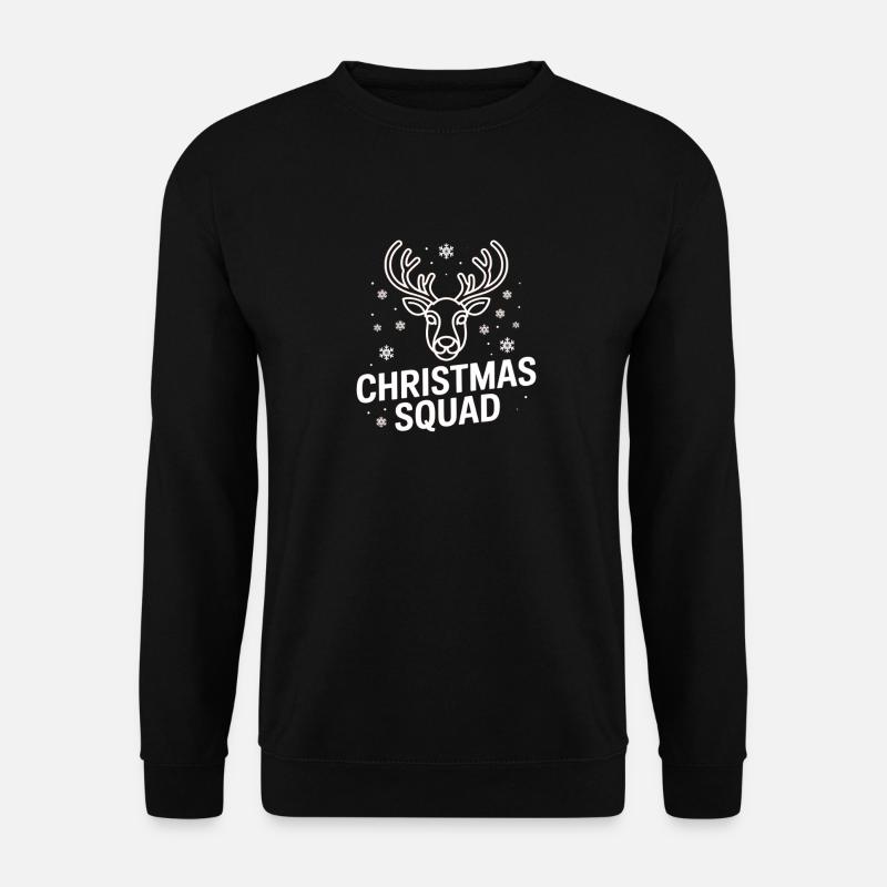 Christmas Deer Squad Neon - Unisex Sweatshirt - black