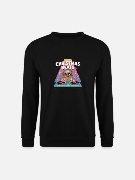 Christmas Beats DJ Gingerbread - Unisex Sweatshirt - black
