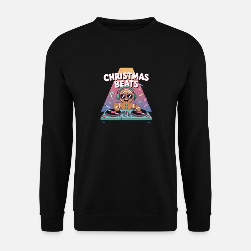 Christmas Beats DJ Gingerbread - Unisex Sweatshirt - black