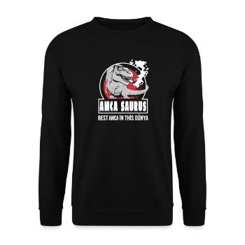 Türk AMCA SAURUS – Meilleur Amca dans ce Dünya (türk) - Sweat-shirt Unisexe - noir - Devant - Alina (178cm) & Michal (187cm)