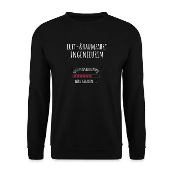 Luft- & Raumfahrtingenieurin Student Ausbildung - Unisex Pullover - Schwarz - Vorne - Alina (178cm) & Michal (187cm)