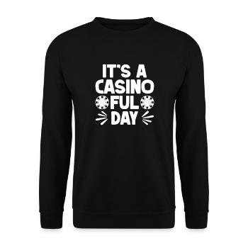 Joueur de casino C’est un jeu de casino Ful Day - Sweat-shirt Unisexe - noir - Devant - Alina (178cm) & Michal (187cm)