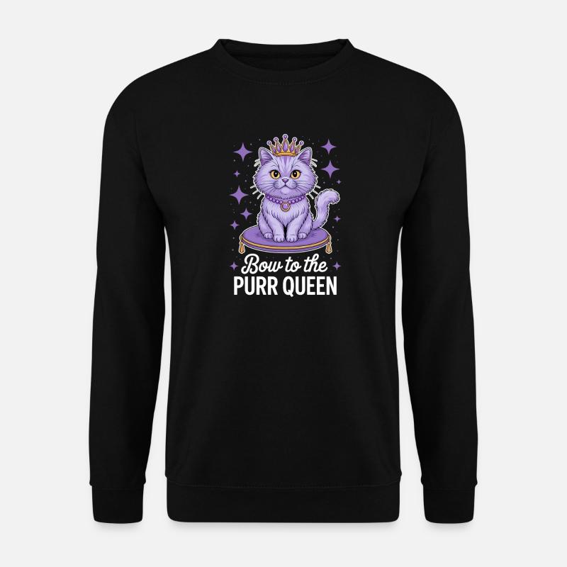 Katzen Spruch Katze Lustiges Katzen Geschenk - Unisex Pullover - Schwarz